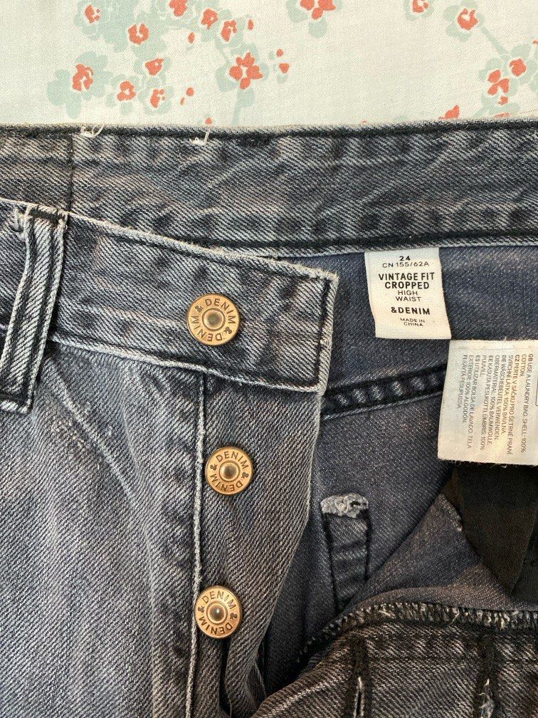 Vintage fit cropped high waist h&m new arrivals