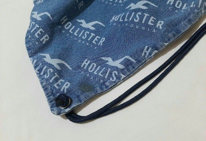 HOLLISTER DENIM DRAWSTRING BAG Women s Fashion Bags Wallets Backpacks on Carousell