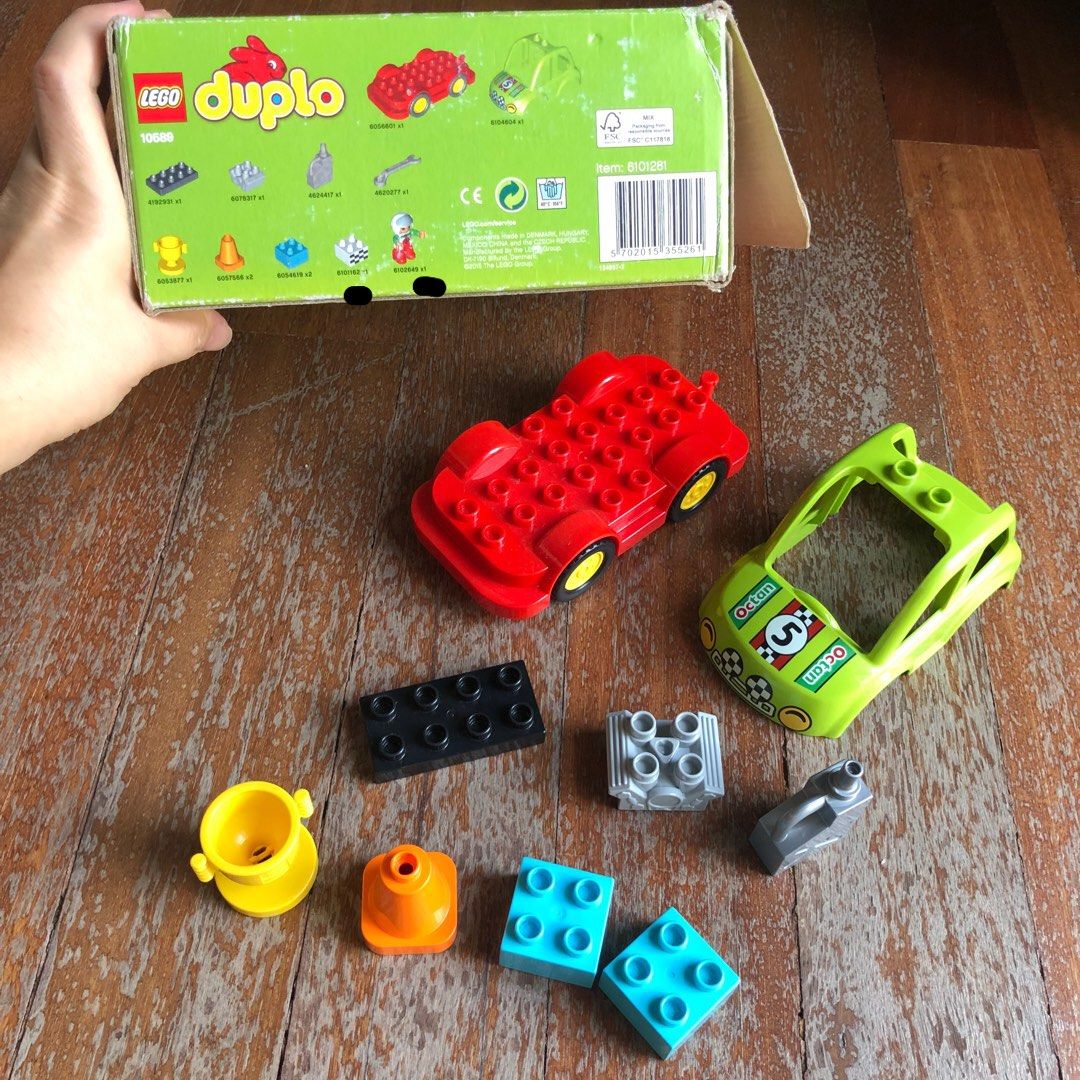 Original Lego Duplo Race Car Racing Car Blocks Blok Brick Mega Baby ...