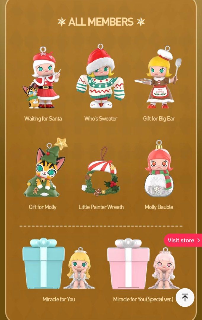 Ready stock! MOLLY Castle Miracle Box Series Figures