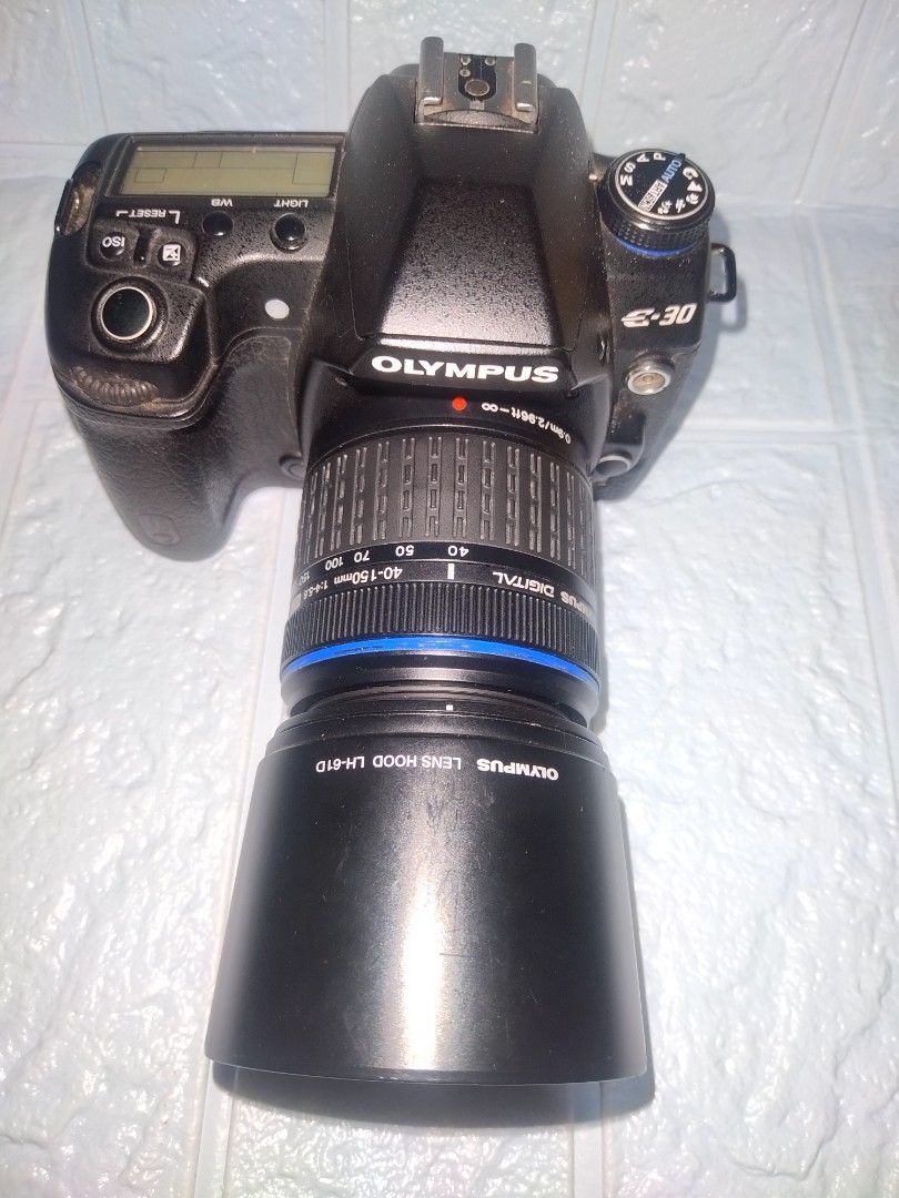 Olympus E30 DSLR Camera with 40-150mm Zoom Lens (Category: Cameras) located in Quezon City. Submitted by Mr._Vintageous (Listing ID 1336732671, Image 3). Description: For Sale! Olympus E30 DSLR Camera with Zuiko Digital 40-150mm f/4-5.6 Lens. Semi-Pro Camera. 12 Megapixels CMOS Sensor. In Body Image Stabilizer. Articulating 2.7 inch LCD Screen. With built in Sensor Cleaning. With Live View Capability. 5 Frames Per Second Shooting. Built in Flash 