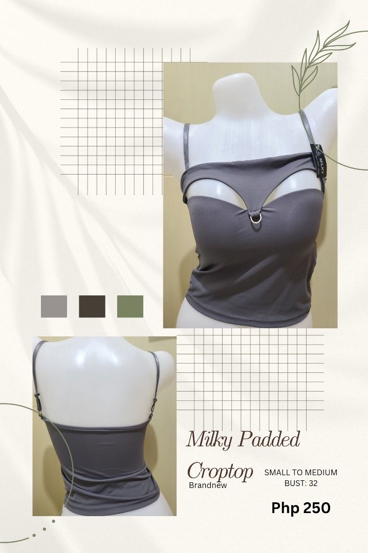 Padded Top Milky Brand BKK (Category: Sleeveless) located in Mandaluyong City. Submitted by sailorcat10 (Listing ID 1336782173, Image 1). Description: Milky Padded from Thailand Small to Medium size Upto 35 Bust.
