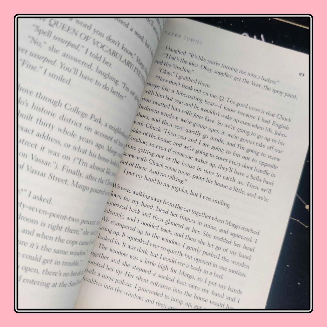'Paper Towns' by John Green (Category: Storybooks) located in General Trias. Submitted by stellarvault (Listing ID 1336864597, Image 2). Description: >> FOR DELIVERY ONLY. Please read everything! — Open to offers but I cannot do meetups. Buyer shoulders delivery fee. — A discount can be given if buying multiple books. — Please understand that these books may possibly have flaws due to it being owned for years. — Once you send in your offer, I wil