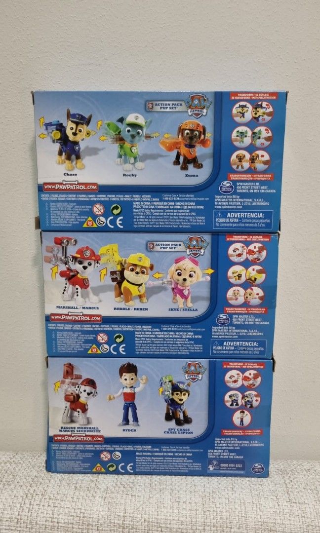 15 per box Paw Patrol Action Pack Pup Set Hobbies Toys Toys Games on Carousell