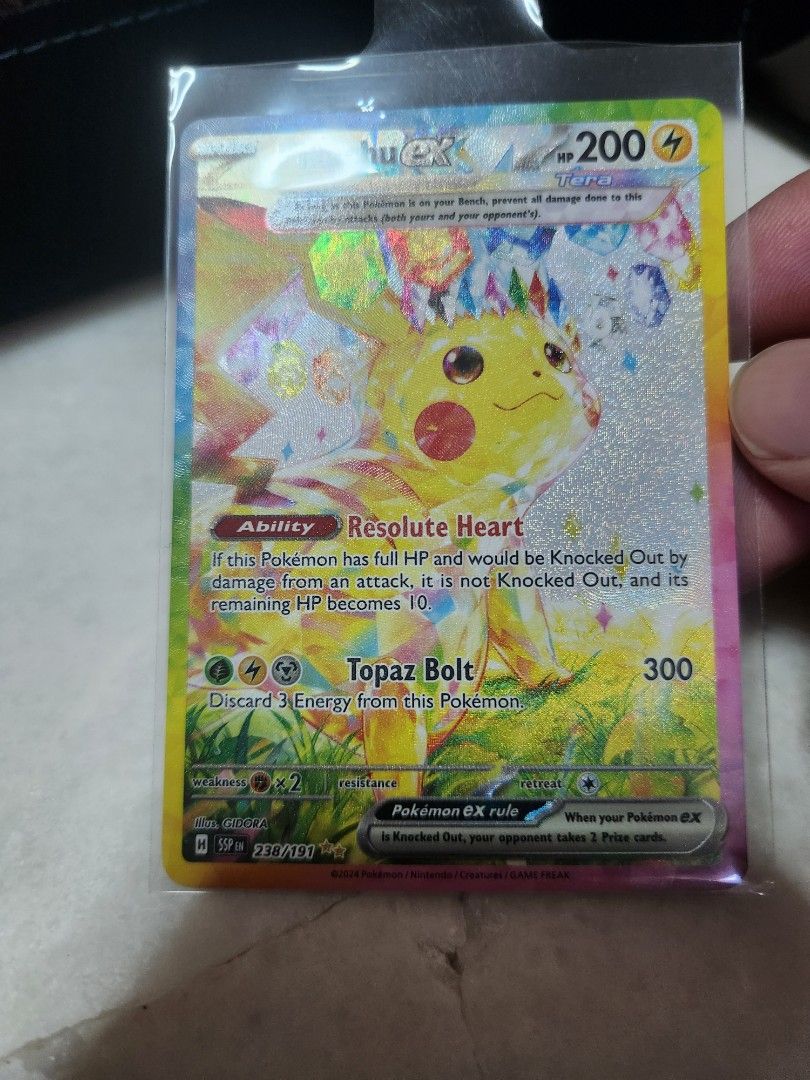 Pokemon TCG Pikachu EX 238/191 Surging Sparks Special