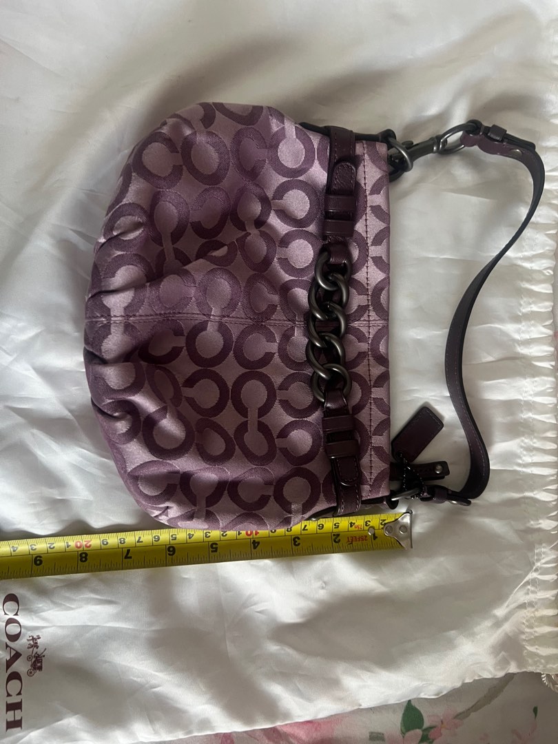 Small purple coach purse on sale
