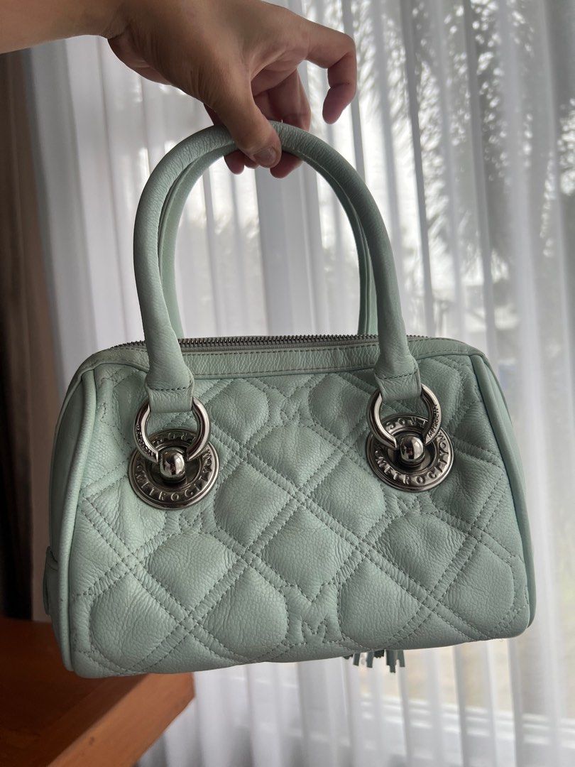 Rare Metrocity MINI doctors bag (Category: Luxury Bags & Wallets) located in Taguig. Submitted by foreverrrr (Listing ID 1336745263, Image 3). Description: Mini doctors bag Mint color Leather bag no flaws Slight stain sa handle but not noticeable yun madalas kasi hawakan pls check photo Tassle perfect Metal perfect silver Slight nego.