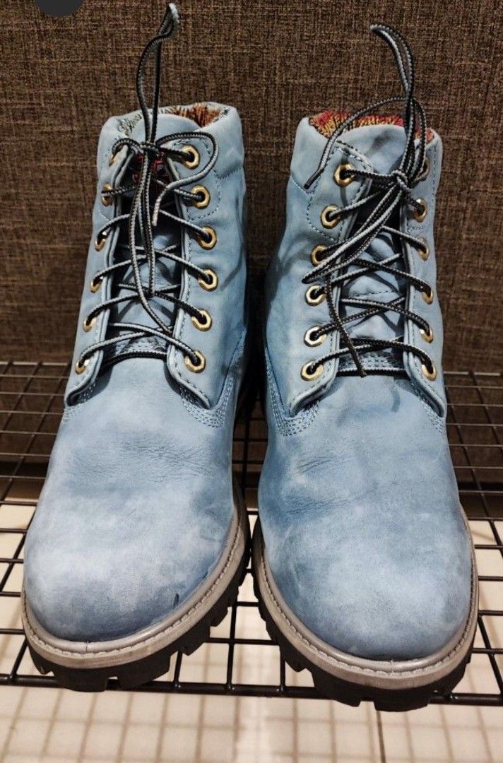Rare Timberland 6 inch Blue Leather Boots UK9 US9.5 EU43.5 27.5cm Welcome to COD Luxury Sneakers Footwear on Carousell
