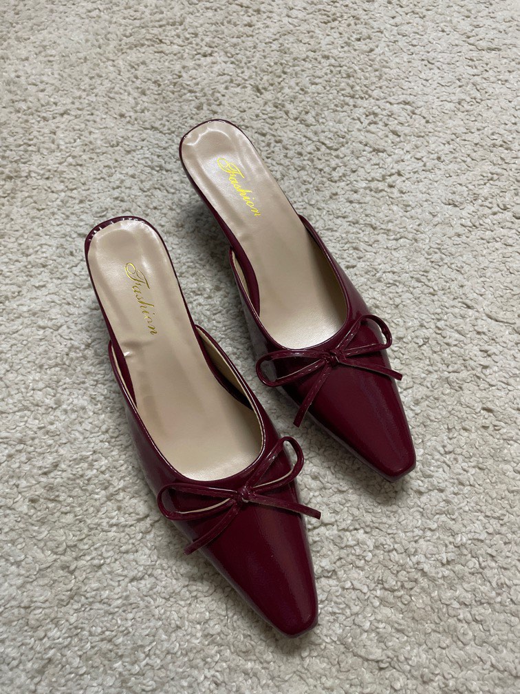 Wine kitten heels on sale