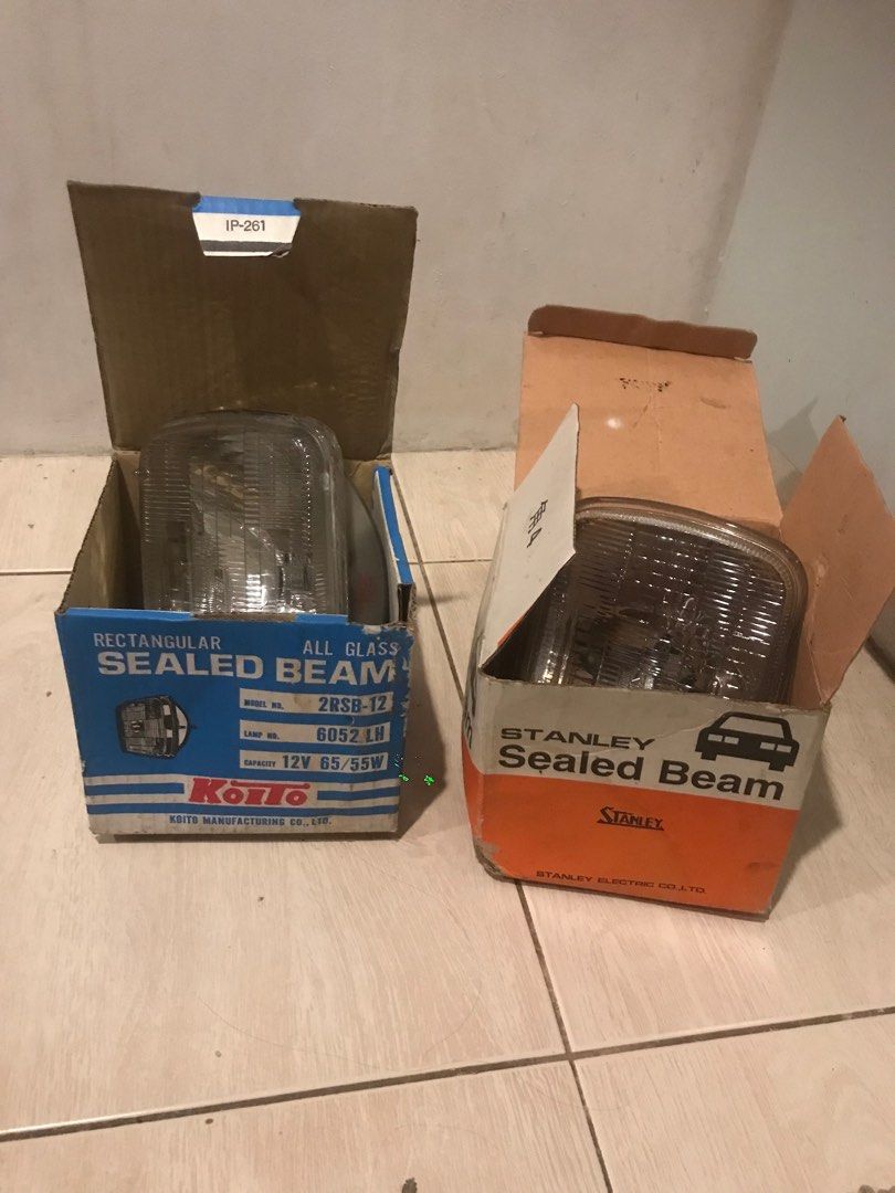 Stanley Koito Headlight (Category: Lightings, Horns, and other Electrical Parts and Accessories) located in Navotas City. Submitted by mph_thrift (Listing ID 1336804311, Image 1). Description: 2 pcs Stanley Sealed Beam Koito Sealed Beam 12v.