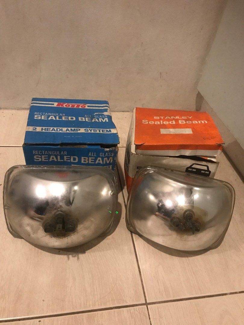 Stanley Koito Headlight (Category: Lightings, Horns, and other Electrical Parts and Accessories) located in Navotas City. Submitted by mph_thrift (Listing ID 1336804311, Image 2). Description: 2 pcs Stanley Sealed Beam Koito Sealed Beam 12v.