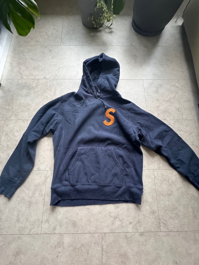 Supreme s logo hoodie navy clearance