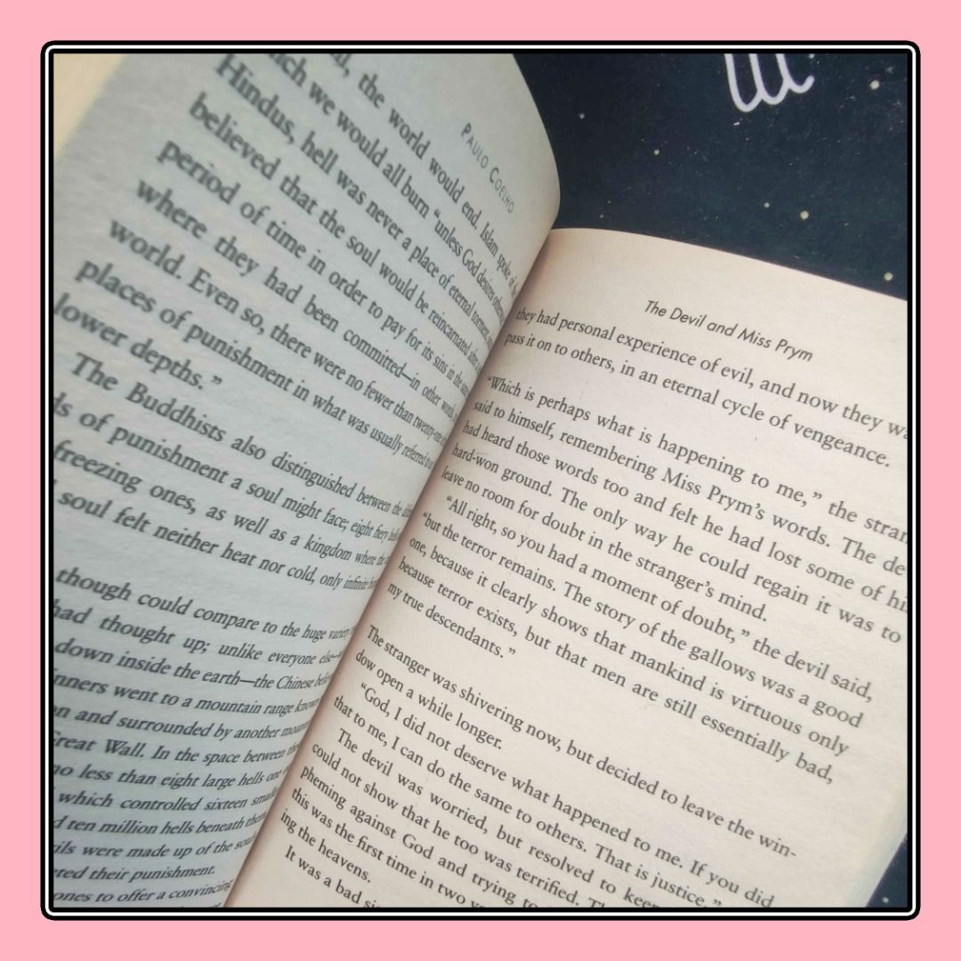 'The Devil and Miss Prym' by Paulo Coelho (Category: Storybooks) located in General Trias. Submitted by stellarvault (Listing ID 1336864461, Image 2). Description: >> FOR DELIVERY ONLY. Please read everything! — Open to offers but I cannot do meetups. Buyer shoulders delivery fee. — A discount can be given if buying multiple books. — Please understand that these books may possibly have flaws due to it being owned for years. — Once you send in you