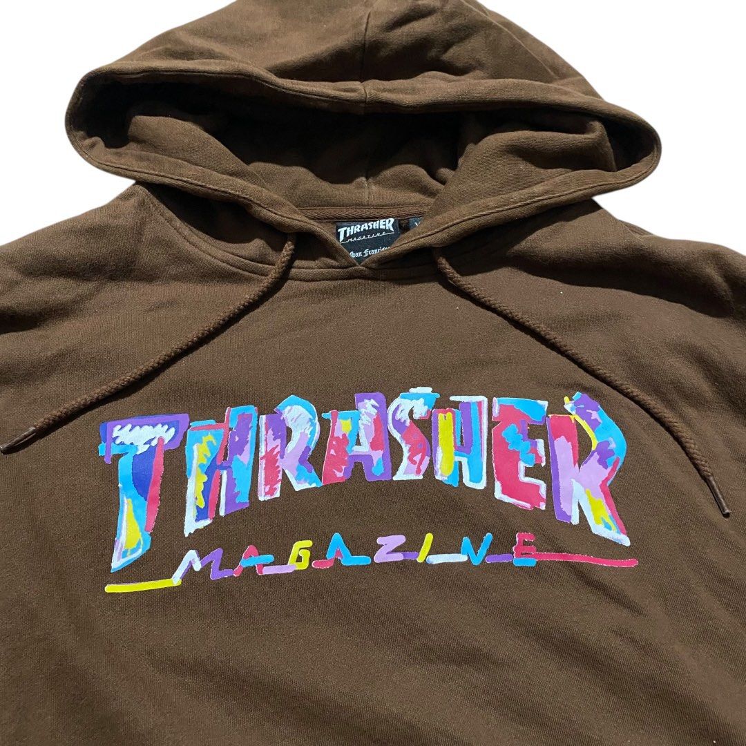 Oazifestiv Thrasher Hoodie Female Black Hoodie On Model Sweatshirt