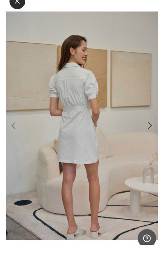 Thread Theory Trooper Denim Zip Dress in White Carousell