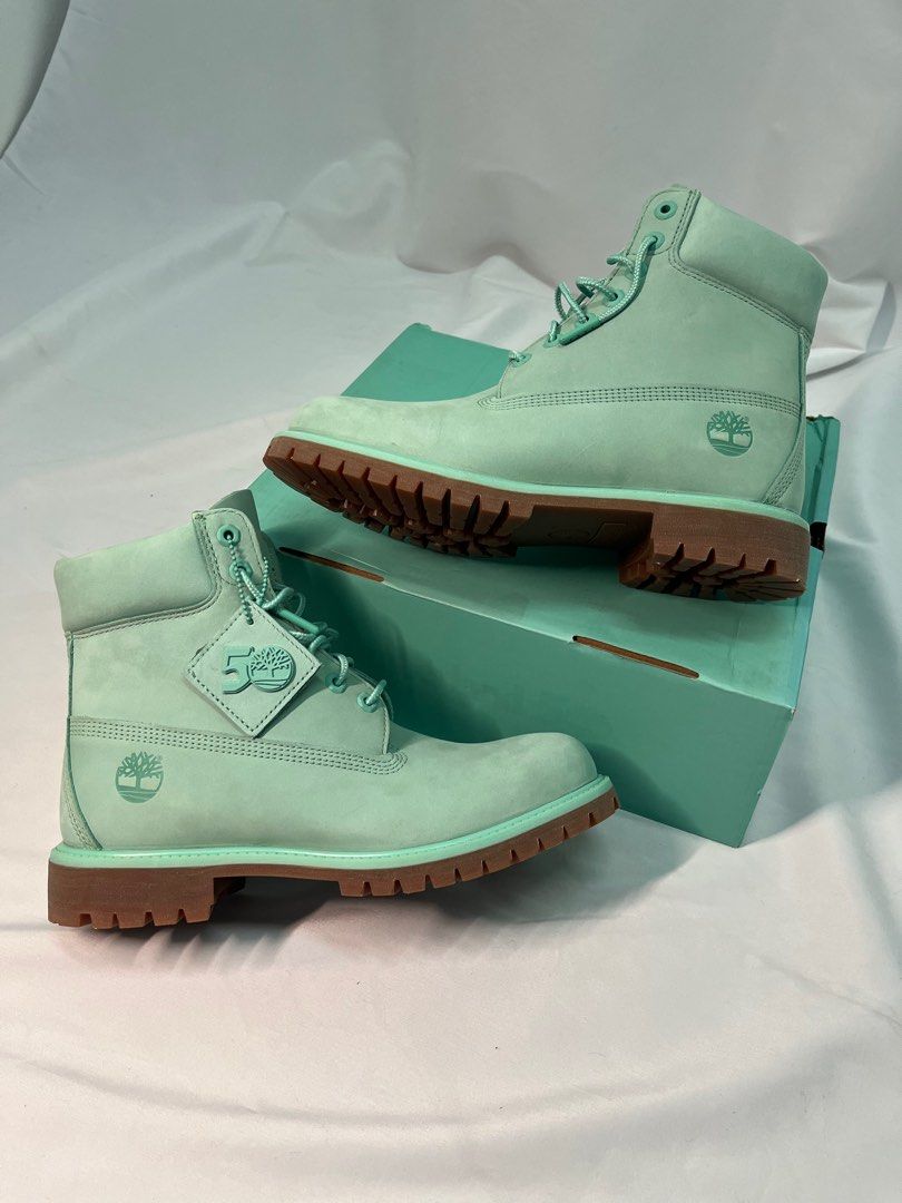TIMBERLAND LIGHT GREEN NUBUCK BOOTS Men s Fashion Footwear Boots on Carousell