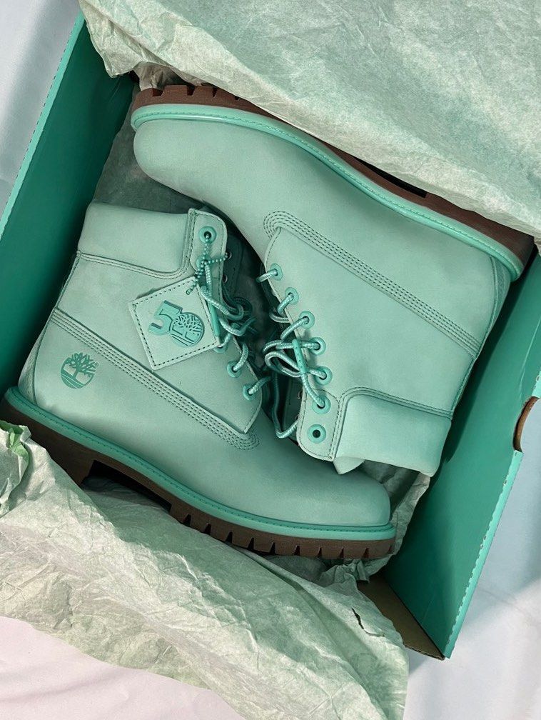 TIMBERLAND LIGHT GREEN NUBUCK BOOTS Men s Fashion Footwear Boots on Carousell