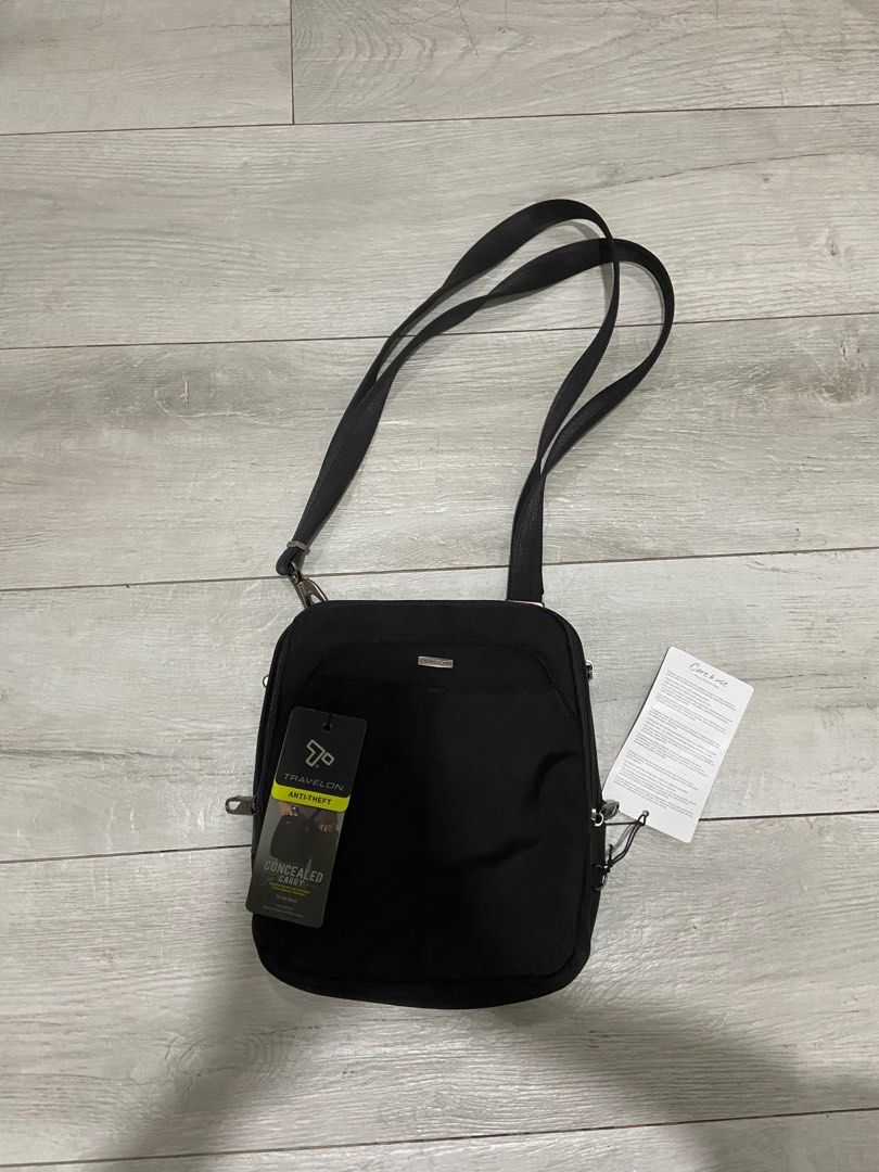 Travelon Concealed Carry Crossbody Black Bag