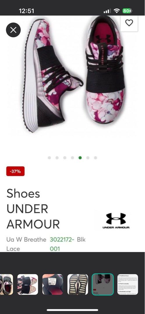 Under Armour Breath Lace Womens Shoes Women s Fashion Footwear Sneakers on Carousell