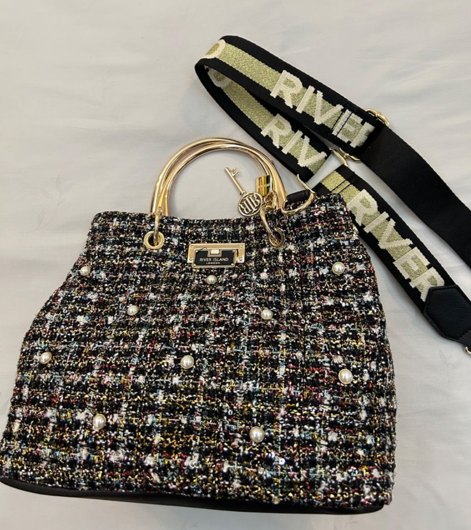 Very Stylish Beautiful Top Handle River Island London Hand Bag with Shoulder Strap Luxury Bags Wallets on Carousell