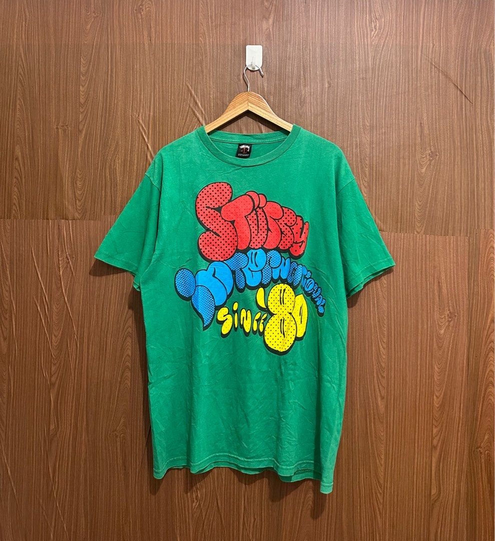 Vintage Stussy international since '80 graffiti large (22x30), Men's  Fashion, Tops & Sets, Tshirts & Polo Shirts on Carousell