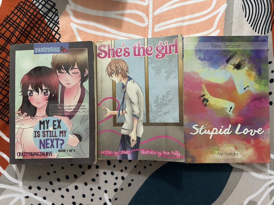 Set Wattpad books (Category: Storybooks) located in Manila. Submitted by simplysorted27 (Listing ID 1336802283, Image 1). Description: CONDITION: GOOD AS NEW ⭐️RFS: DECLUTTERING ⭐️MOP: GCASH ⭐️MOD: LALAMOVE, LBC.