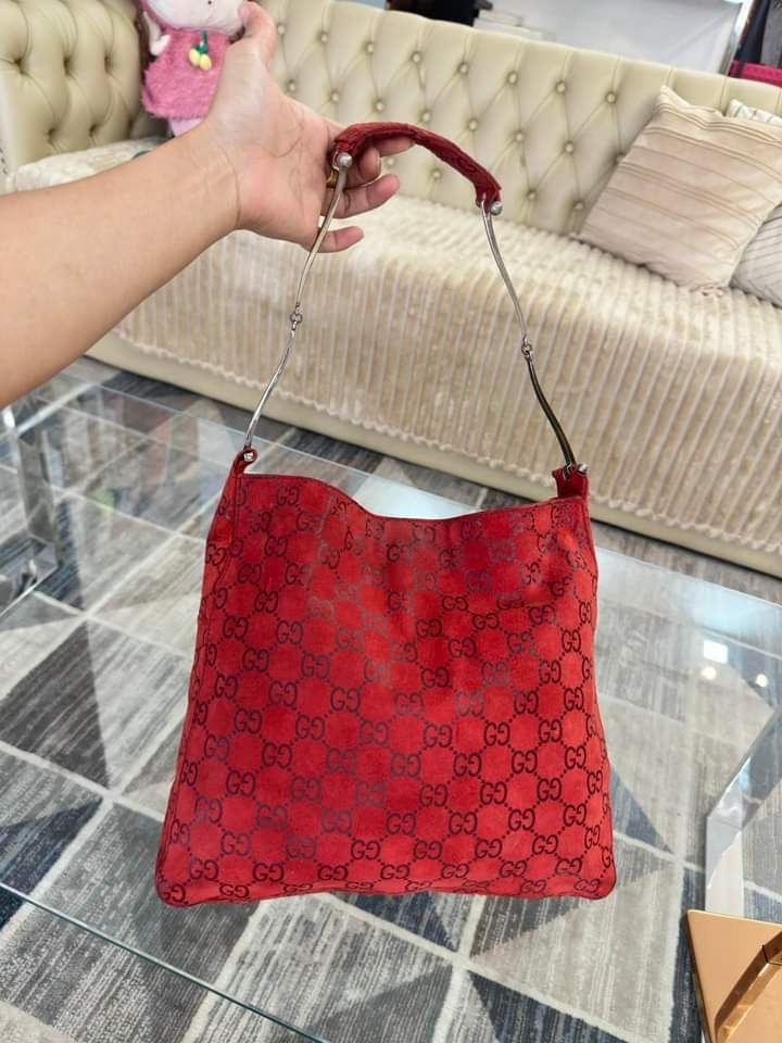 Gucci hobo bag red discount