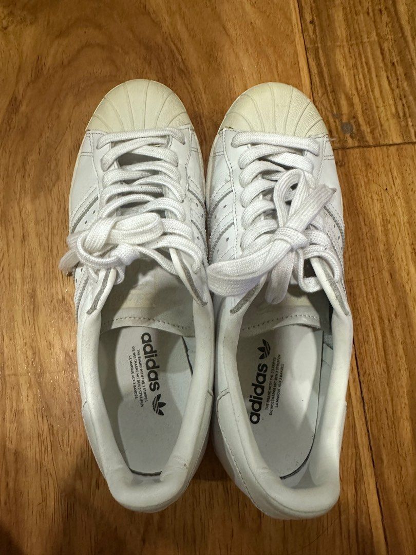 Adidas All White Superstars, Men's Fashion, Footwear, Sneakers on Carousell