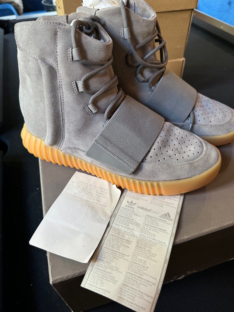 adidas Yeezy Boost 750 Light Grey Men s Fashion Footwear Sneakers on Carousell
