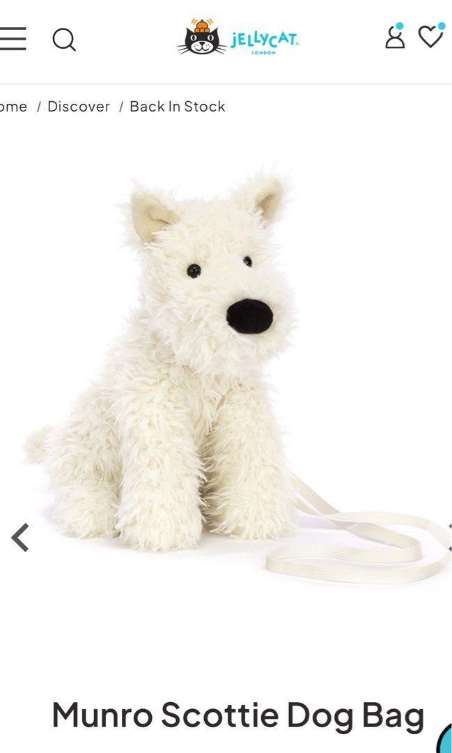 🈹🈹🈹 (全新現貨) Jellycat Munro Scottie Dog Bag 西高地狗狗袋