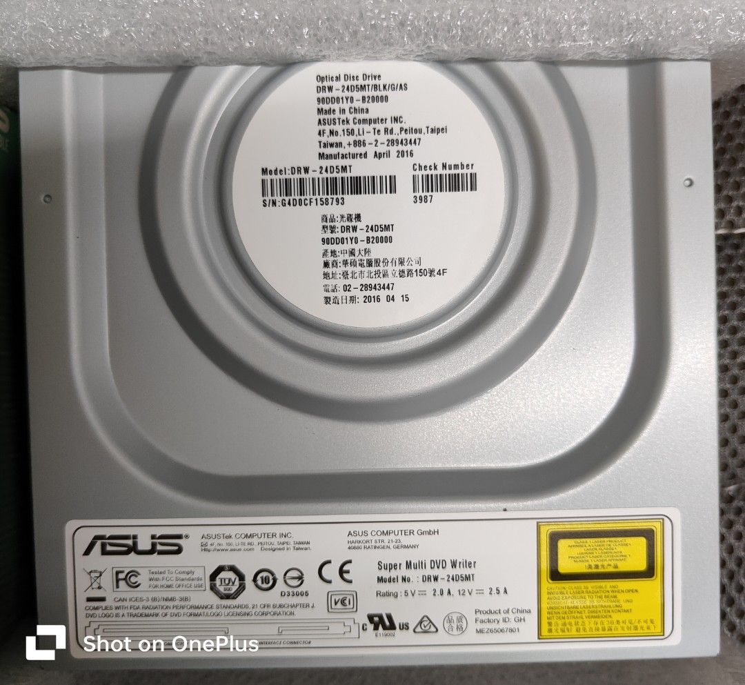 Asus (brand new) DVD Writer for Desktop (Category: Computer Parts) located in Quezon City. Submitted by ericboyg (Listing ID 1336896569, Image 2). Description: Brand New Well kept Asus DVD Writer for Desktop computers..