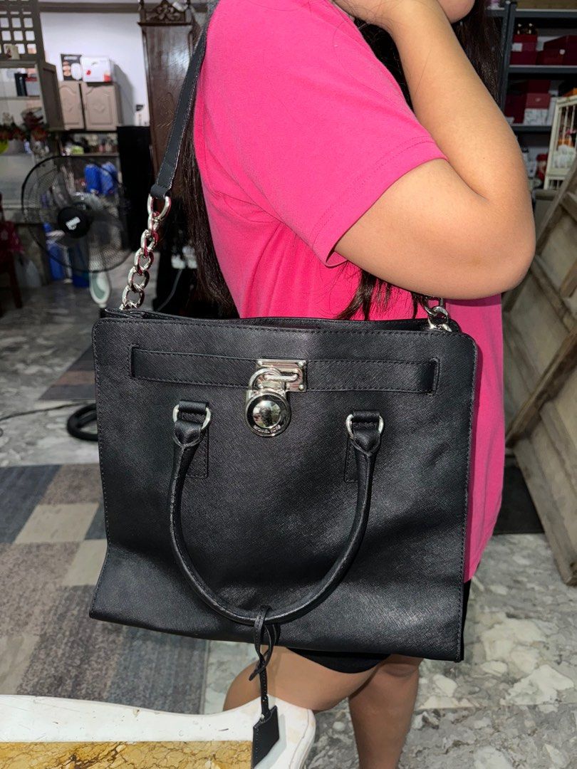 authentic michael kors black hamilton two way bag Computers Tech Parts Accessories Laptop Bags Sleeves on Carousell