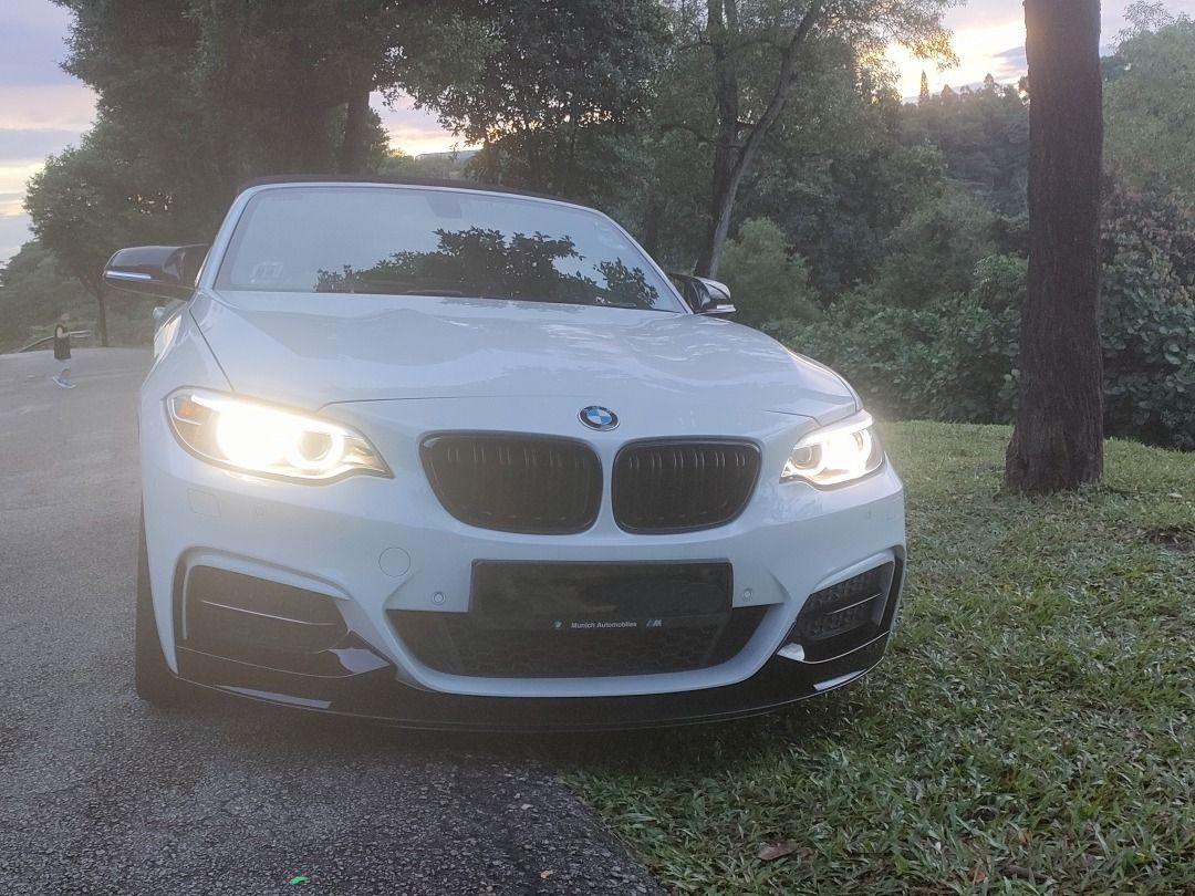 BMW 2 Series Convertible M235i Auto (Category: Used Cars) located in Singapore. Submitted by jwuck (Listing ID 1336961461, Image 3). Description: Rare M235i soft-top cabriolet in Singapore (not the common 218i or 220i). Seeking honest deal - price is negotiable based on sincerity. Now is best time to renew Cat B COE for a timeless M235i. Whilst pegged just below M2, M235i's stunning power (321 BHP/450 NM), performance (0-100 in ~5 sec and max ~25