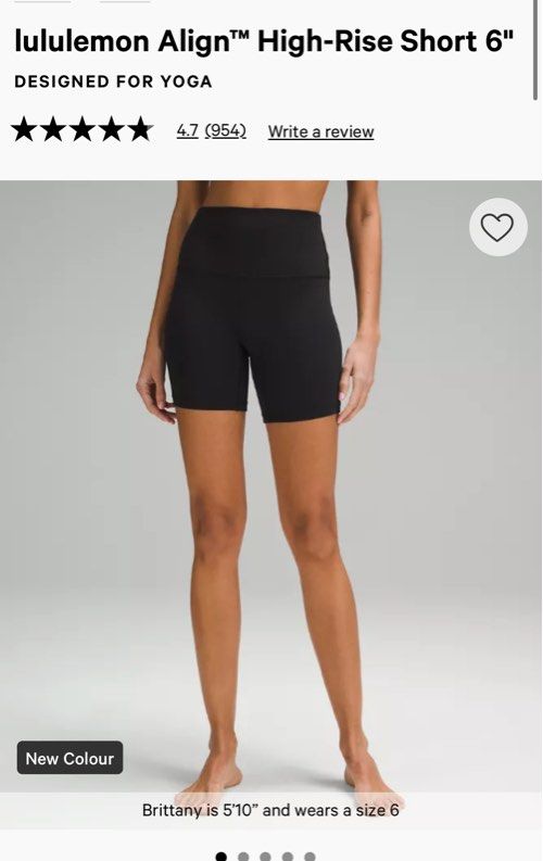 BNWT lululemon Align High Rise Short 6 Size 0