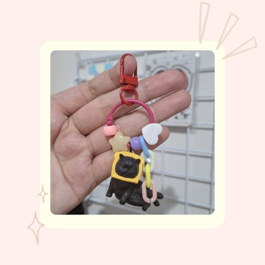 bread cat keychain anik anik burloloy (Category: Character Goods) located in Dasmarinas. Submitted by ae.kwn (Listing ID 1337016126, Image 3). Description: dm if interested.
