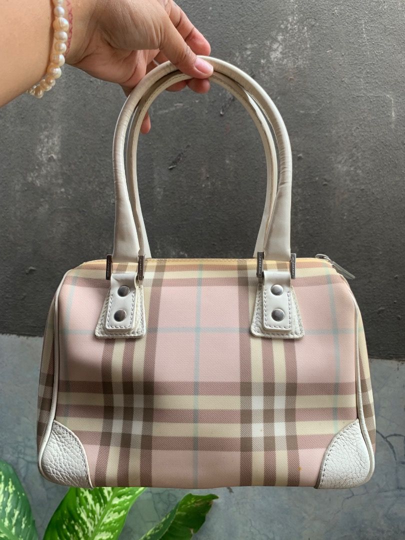 Burberry mini pink nova boston bag Luxury Bags Wallets on Carousell