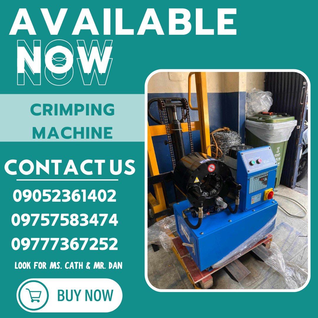 Crimping machine (Category: Construction Tools & Equipment) located in Manila. Submitted by cathvesta_sales (Listing ID 1336887903, Image 1). Description: .