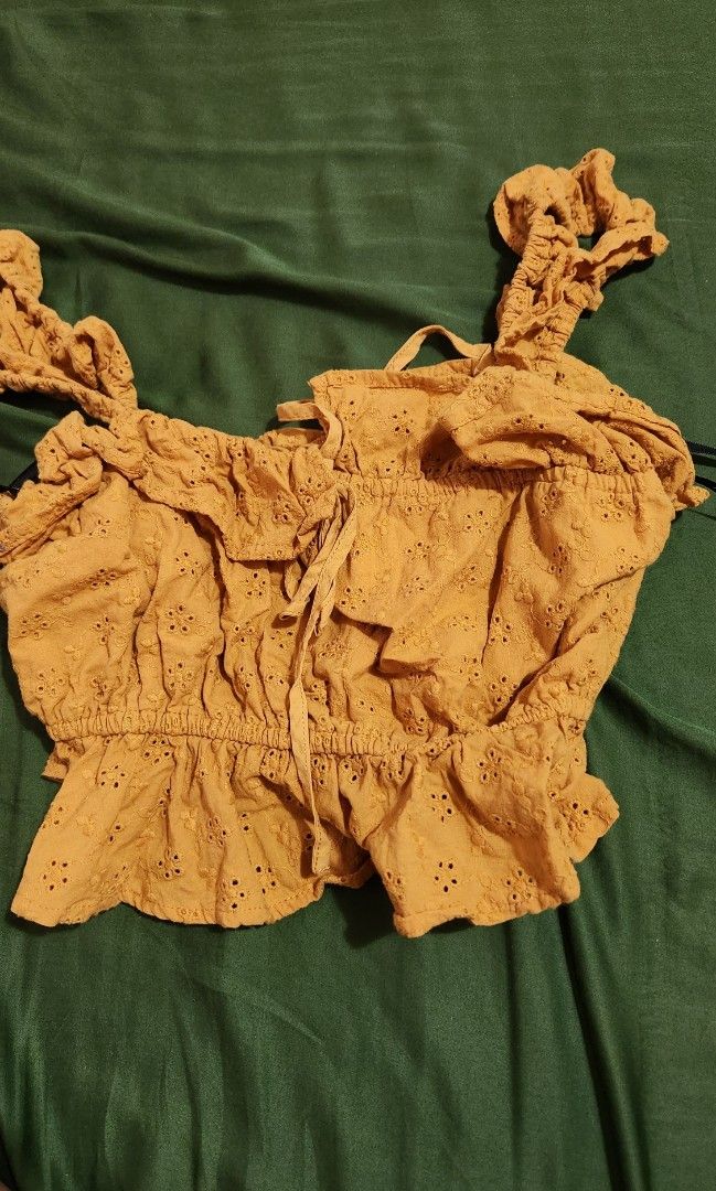 Cute mustard yellow tops sales