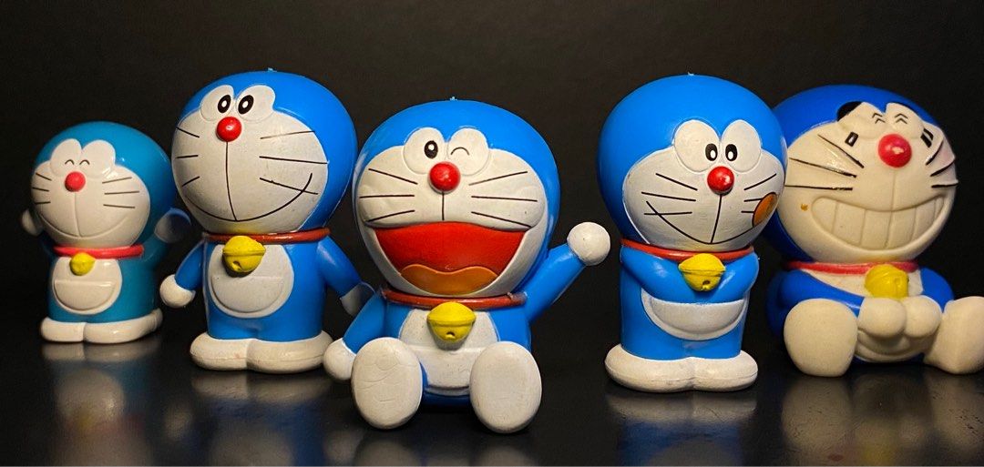 Doraemon set assorted (as is condition) (Category: Character Goods) located in Agoo. Submitted by collect12 (Listing ID 1337018293, Image 1). Description: Doraemon set assorted (as is condition) 3 of them are looks like keychains before because they have pin hole on their heads 1 is yellowish please pm me before but it thank u 👍.