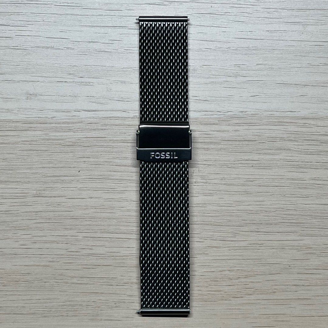 Fossil 22mm smoke steel mesh bracelet hotsell