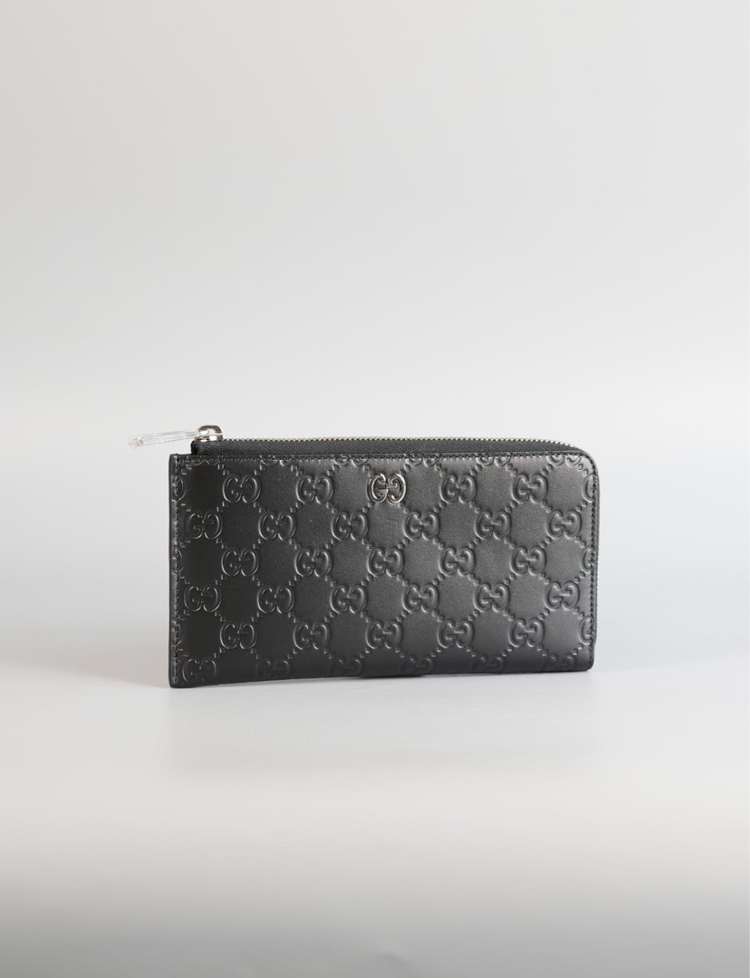 Gucci GG Guccissima Emblem Black Long Zipped Wallet Luxury Bags Wallets on Carousell