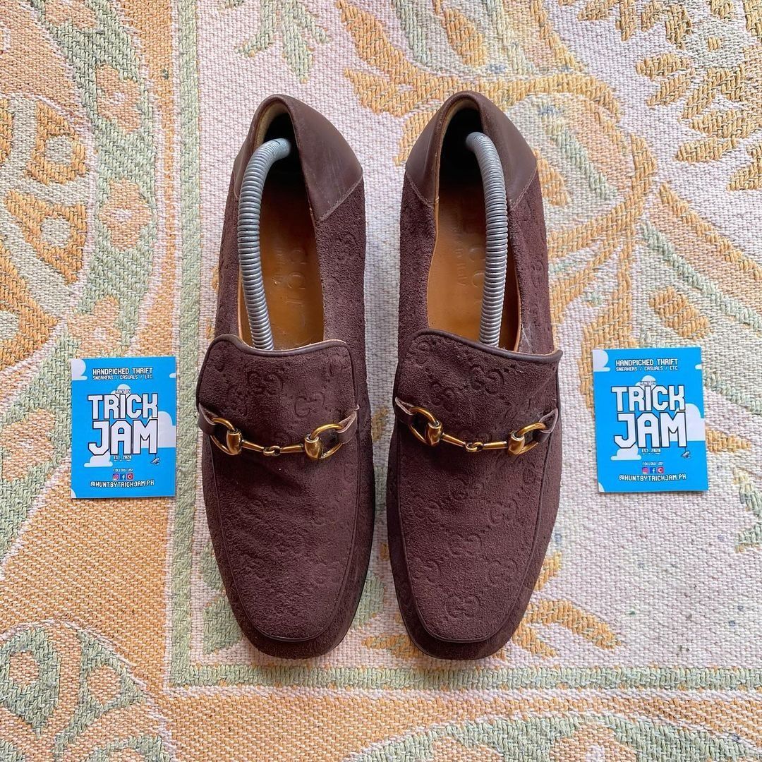 Gucci loafers suede mens best sale