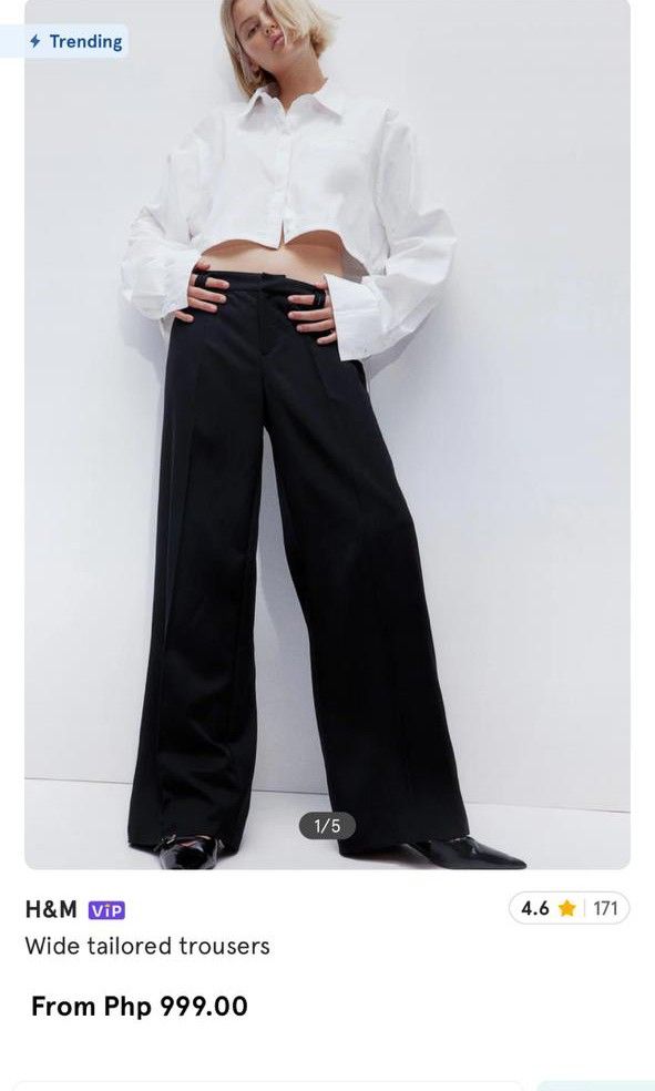 Wide leg trousers h and m discount