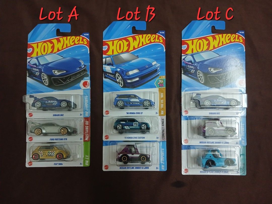 Hot Wheels Lot Subaru Honda Civic Nissan LBWK, Hobbies & Toys, Toys ...
