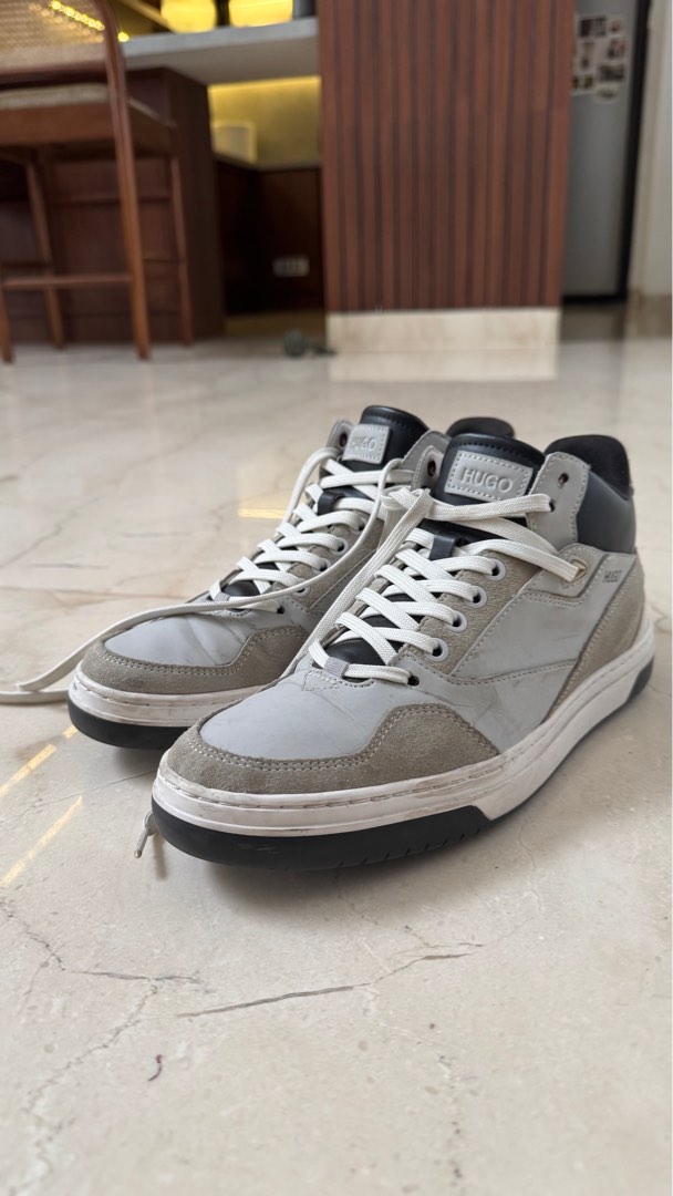 Sepatu Hugo Boss Grey Sneakers Hugo Sneakers Gray Black, Fesyen