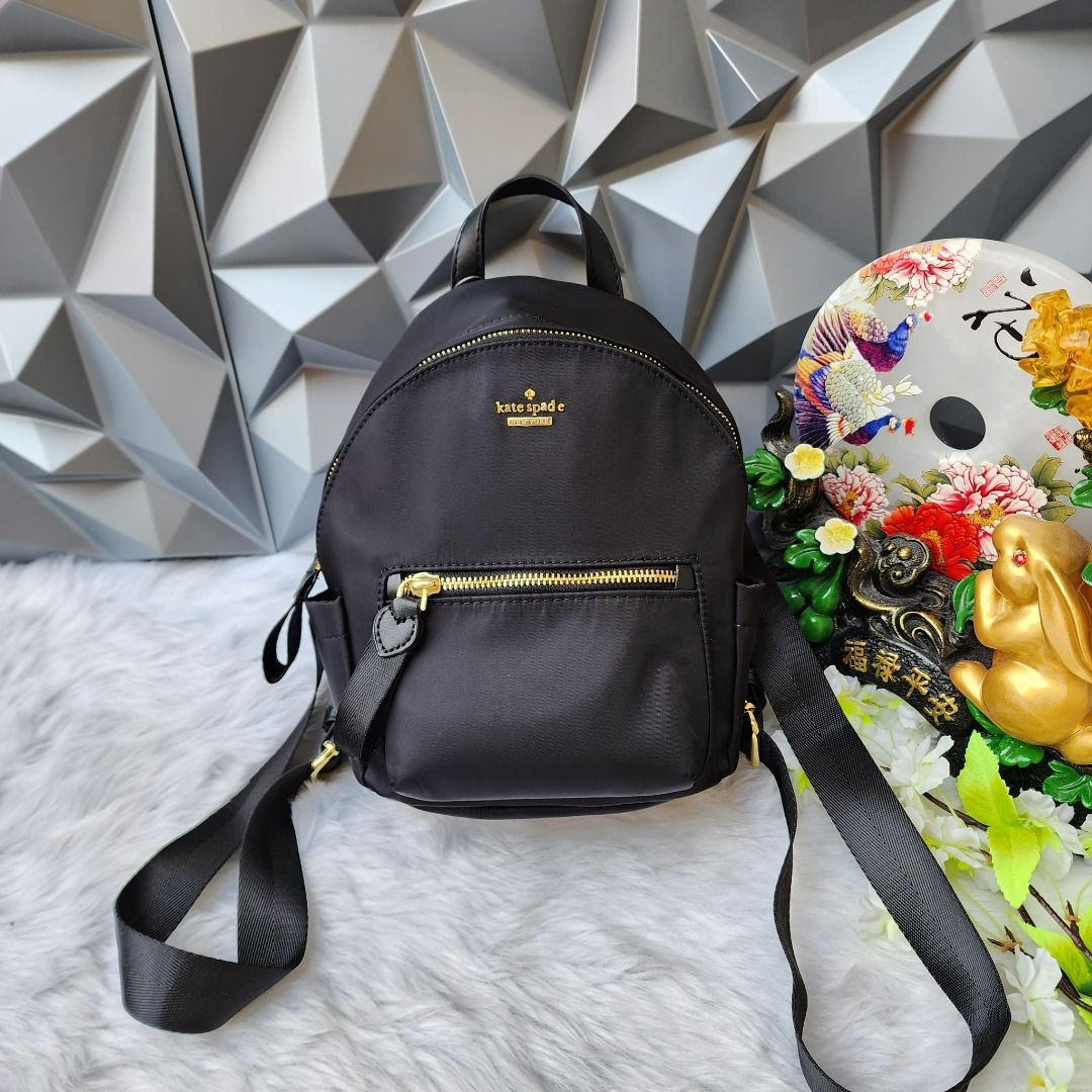 Kate Spade Ladies Bag KC524 Chelsea Chic Mini Zip Around Backpack in Plain Nylon Women s Fashion Bags Wallets Backpacks on Carousell