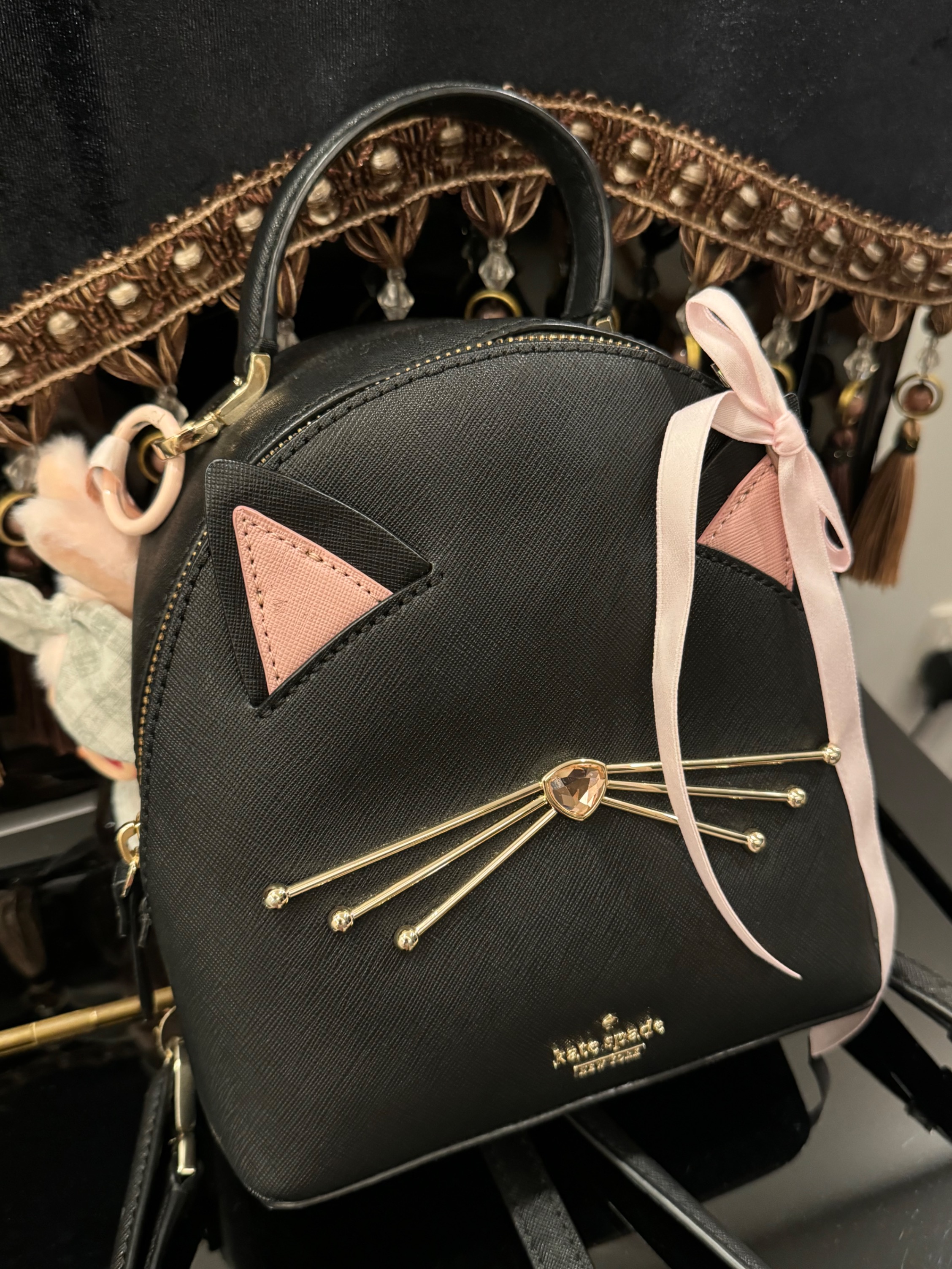 Kate Spade New York Cat s Meow Cat Binx Mini Backpack