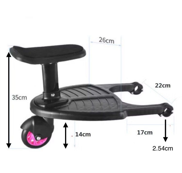 Buggy board with a seat