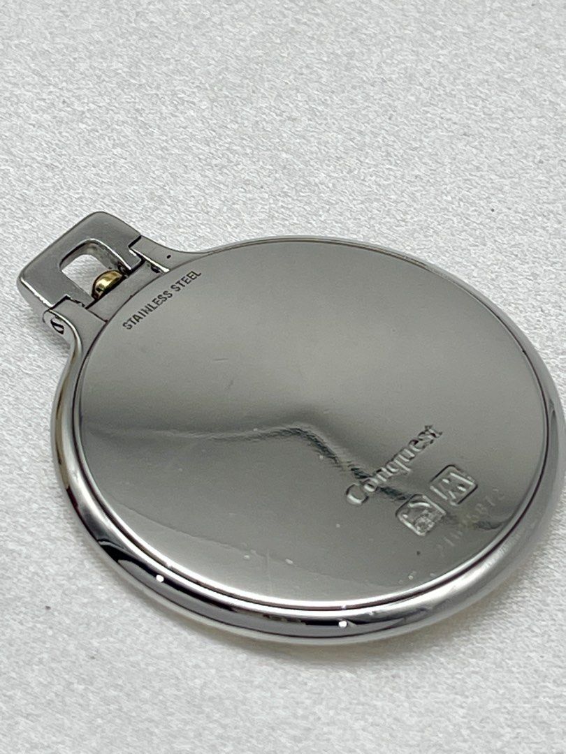 Longines Conquest White Dial Pocket Watch (Category: Luxury Watches) located in Manila. Submitted by _classicwatchcollection (Listing ID 1336970055, Image 2). Description: FS: Longines Conquest White Dial Pocket Watch Php: 12,000 Condition: 8/10 Movement: Quartz Case size: 39mm Unit only. PM or contact 09063027061 for inquiries..