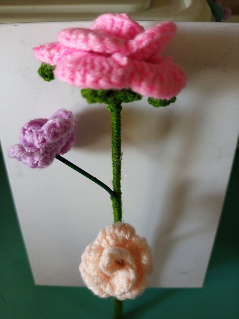 Made to order Crochet Flowers (Category: Handmade Craft) located in Manila. Submitted by chedelm (Listing ID 1336913340, Image 2). Description: souvenirs for birthday parties or any occassions or just personal why not😊 65 each 59 each for order 10pcs and above ( but still negotiable) you can request or choose what color you like 🧶 for bulk orders pls book in advance(15-30 days depending on the number of orders).